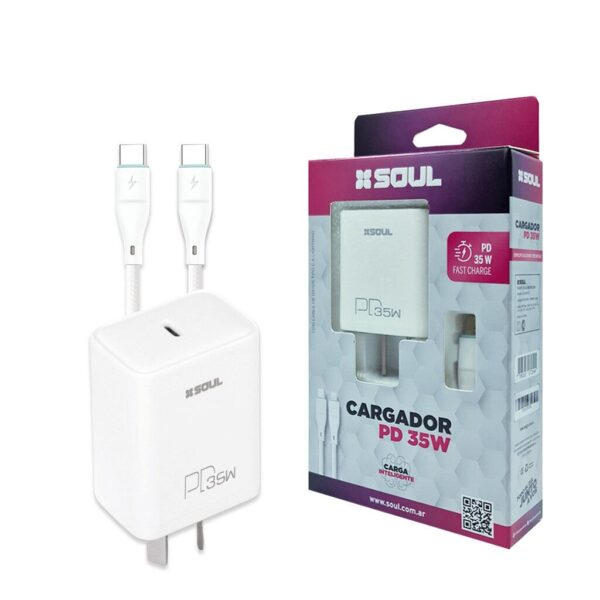 Cargador Viajero Fast Charge PD 35W ''C'' a ''C''