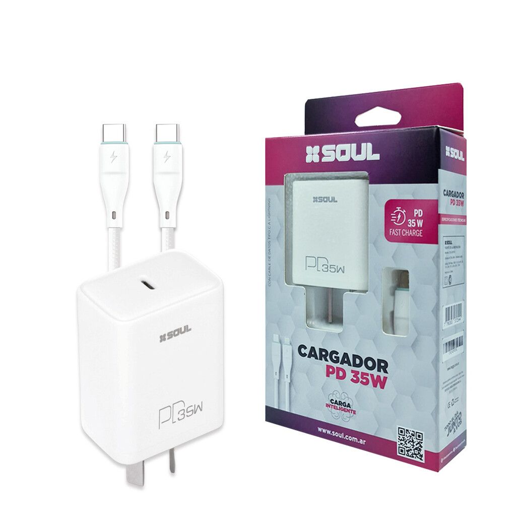 Cargador Viajero Fast Charge PD 35W ''C'' a ''C''