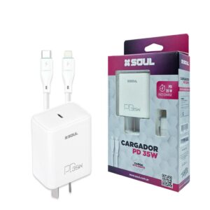 Cargador Viajero Fast Charge PD 35W ''C'' a ''Lightning''