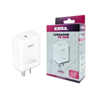 Cargador Viajero Fast Charge PD 20W S/Cable