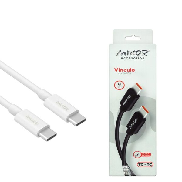Cable Carga y Datos Tipo C A Tipo C 7.1A IN BOX Mod.Vinculo Mixor