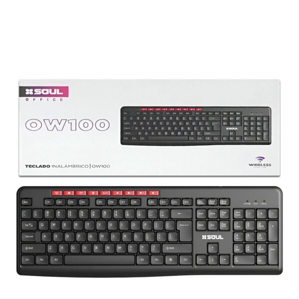 Teclado Inalambrico SOUL Office OW100 Negro