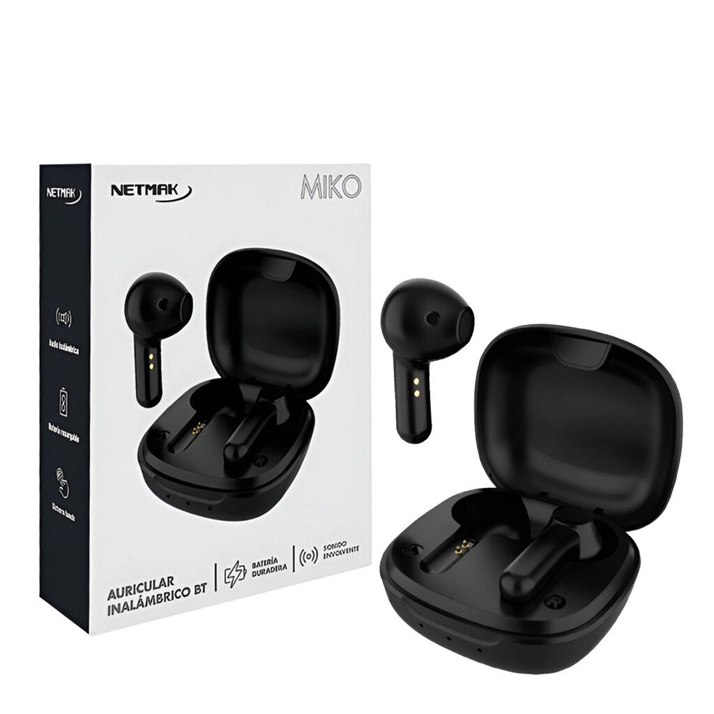 Earbuds Bluetooth C/ Base De Carga TWS Touch Netmak