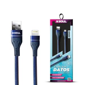Cable Carga Rapida Lightning Denim 2.0A Marca Soul