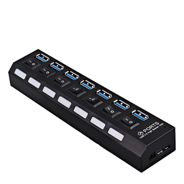 Hub Usb 7 Puertos Usb 2.0 Con Entrada Para Fuente 5V