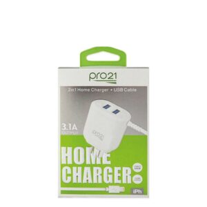 Cargador Utra Rapido 3.1A Iphone Mas 2 Usb Pro21