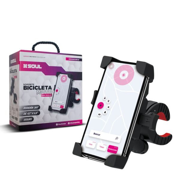 Soporte Moto / Bici  -  Rotación 360° - Expande de 4.5'' a 6.8''