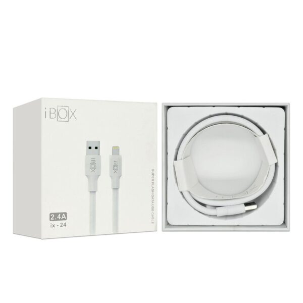 Cable iPhone 2.4A (USB to Lightning) 2Mts iBOX Calidad Superior