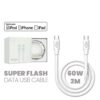 Cable iPhone 60W (C to C) 2Mts iBOX Calidad Superior