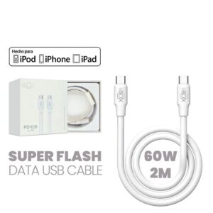 Cable iPhone 60W (C to C) 2Mts iBOX Calidad Superior
