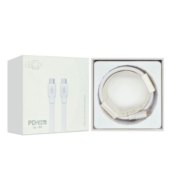 Cable iPhone 60W (C to C) 2Mts iBOX Calidad Superior - Imagen 2