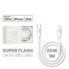 Cable iPhone 20W (C to Lightning) 1 Metro iBOX Calidad Superior