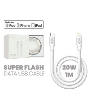 Cable iPhone 20W (C to Lightning) 1 Metro iBOX Calidad Superior