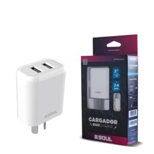Cargador Viajero DUO Charge X2 2.4A Micro USB