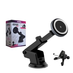Soporte Con Cargador Inalabrico Magnetico 15W 2 en 1 Q700