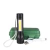 Linterna Tactica LED Negra con Zoom y Estuche -- Recargable Linterna Tactica LED Negra con Zoom y Estuche -- Recargable