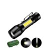 Linterna Tactica LED Negra con Zoom y Estuche -- Recargable Linterna Tactica LED Negra con Zoom y Estuche -- Recargable