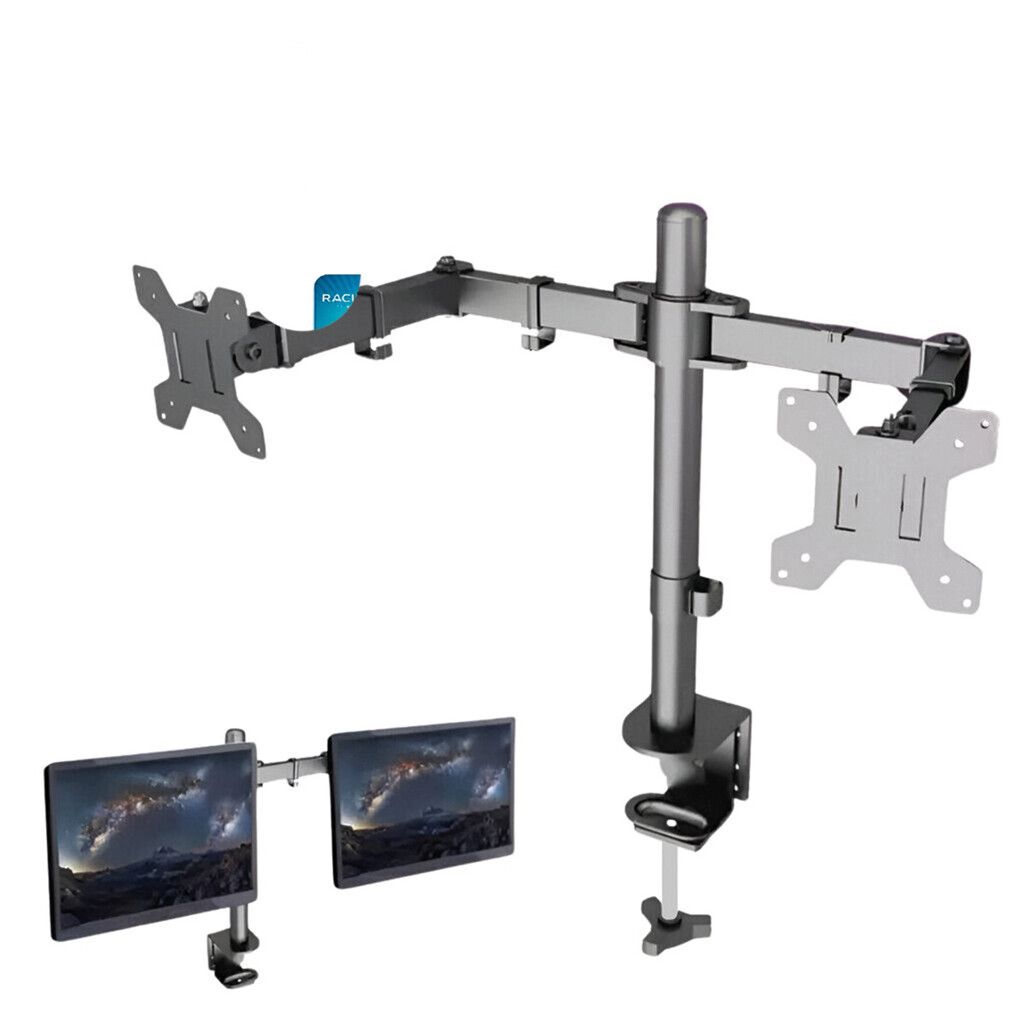 Soporte Monitor 13''-27'' P/ Escritorio Brazo Doble Vesa 75x75