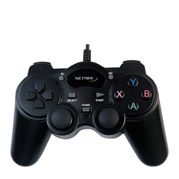 Joystick USB Pc Black Doble Vibracion Netmak