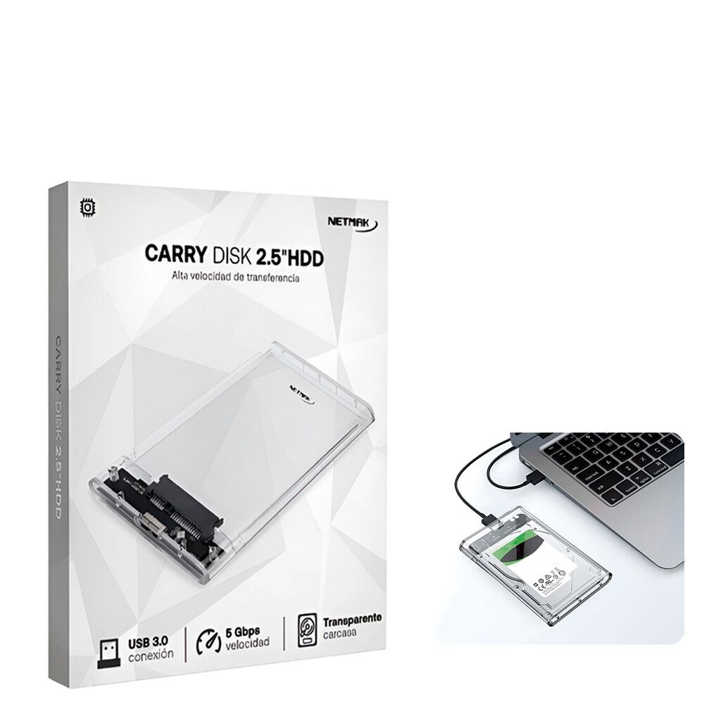 Carry Disk Externo Transparente Sata 2,5'' Usb 3.0