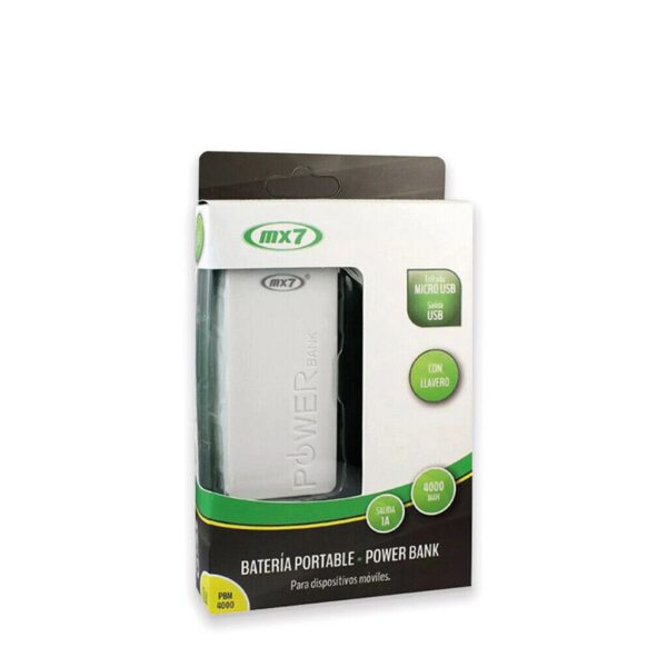 Power Bank MX7 4000Ma 1USB - 1A -