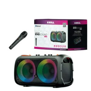 Parlante Traveler Max XL550 6.5´ Marca Soul Luz Led / Btt / Usb / Msd / Radio / Karaoke -  Microfono