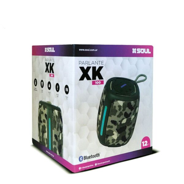 Parlante XK100 Soul - Camuflado /  Negro / Azul