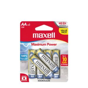 Pila Alcalina AAA X4 + 2 MAXELL (Precio X Unidad)