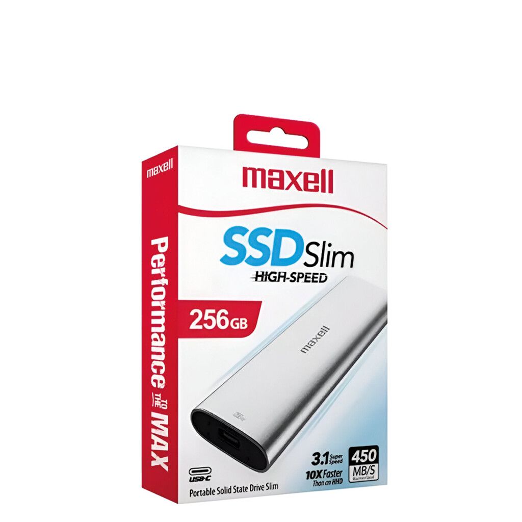 Disco Solido Externo SSD SLIM 256Gb Marca MAXELL