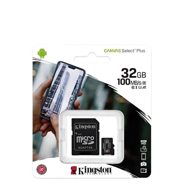 Memoria Micro Sd Kingston 32Gb C10 Canvas Select 100Mb p/seg Original
