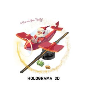 Ventilador Proyector Holograma 3D 42Cm Res. 1024X800 2 Aspas 24wts  Giro 360° New APP WIfi