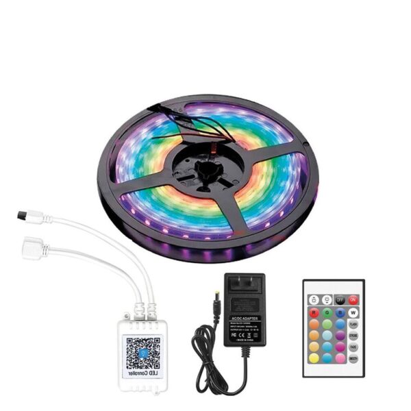 Tira de LED RGB 2835 3Mts (fuente + controlador + Control remoto) Tira de LED RGB 2835 3Mts (fuente + controlador + Control remoto)