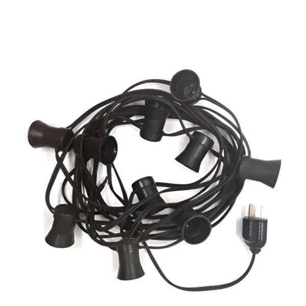 Guirnalda Exterior Tipo quermes - Cable 10mts - Porta Lamparas  x10