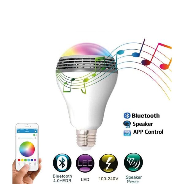 Lampara Musical LED 7w Manejo Colores desde la APP