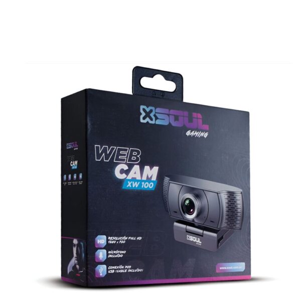 Camara Web USB c/Mic integrado 1Mp para PC soul XW100 - Imagen 2