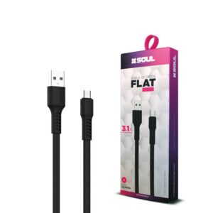Cable Carga Rapida Micro USB 1.2M 3.1A FLAT Marca SOUL