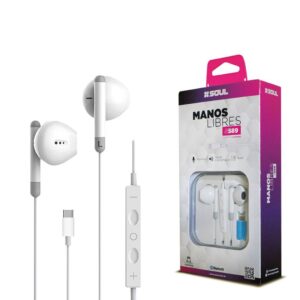 Manos Libres S589 Tipo ''C'' C/ Volumen Etilo Rigido Marca SOUL