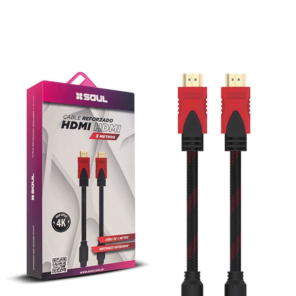 Cable HDMI HI-SPEED Nylon Reforzado c/ Filtrio 3Mts