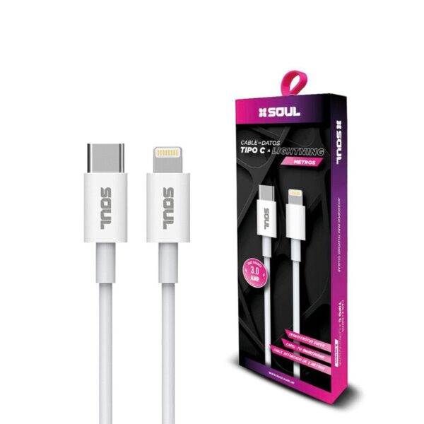 Cable USB Tipo C a Lightning 1M 3A