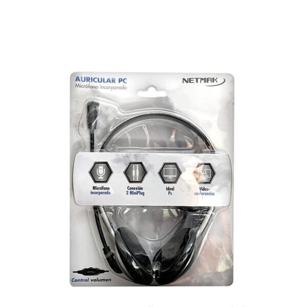 Auricular C/ Mic Vincha Netmak Nm001 - Imagen 2