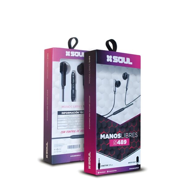 Manos Libres S489 C/ Volumen Etilo Rigido Marca SOUL --