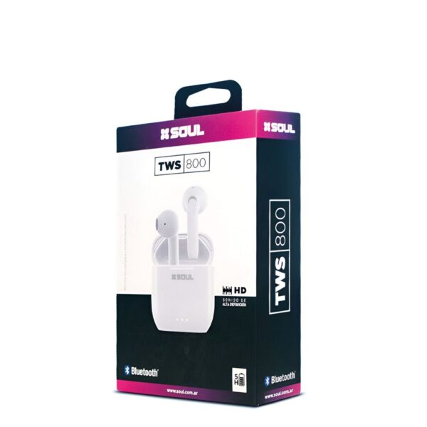 Auricular Bluetooth Sonido HD 5.2 TWS800 5Hs Con Base 15Hs