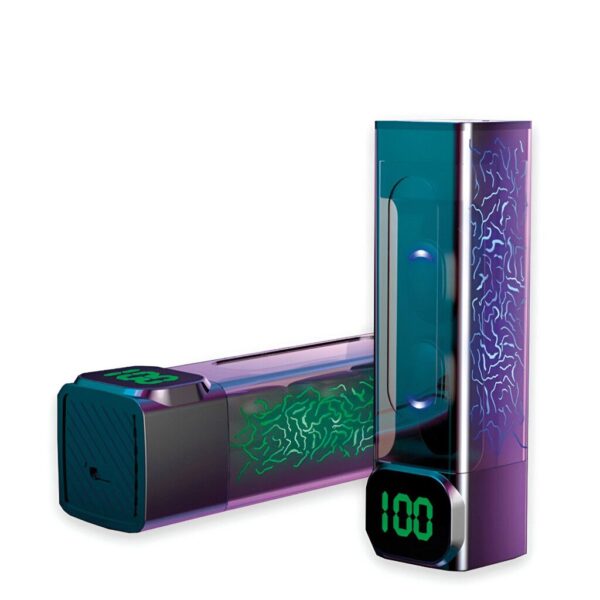 Earbuds  Bluetooth C/ Base De Carga Transparente LED Marca LYONiTECH