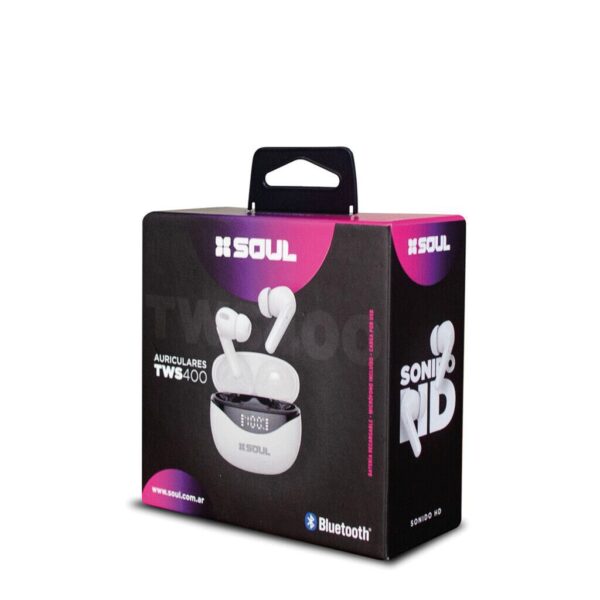 Auricular Bluetooth 5.2 TWS400 Con Base 10Hs