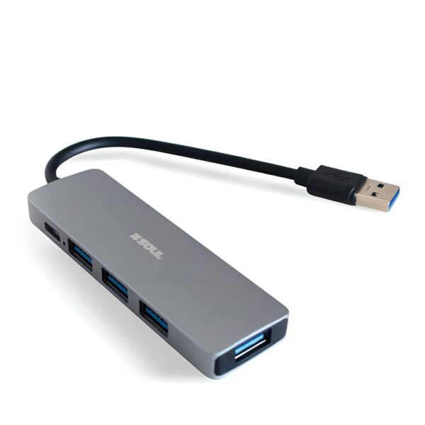 Adaptador Multi Hub USB 3.0 5 EN 1 (PD C 60W  + 4 USB 3.0)