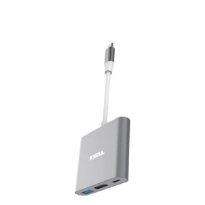 Adaptador Multi Hub Tipo C 3en1 (HD TV 4K + PD C 60W  + USB 3.0)