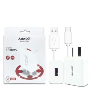 Cargador Rapido 3.8A 1USB + Cable Micro - SOMOS - MIXOR