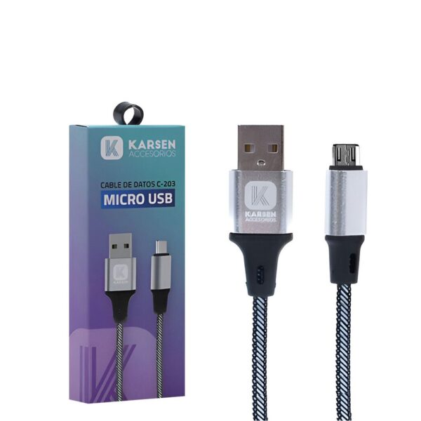 Cable Carga Rapida Micro USB 1M 3.1A Marca Karsen