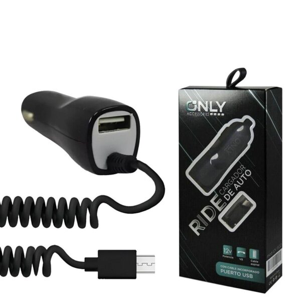 Cargador Auto 12V 3.1A Micro USB + 1 USB