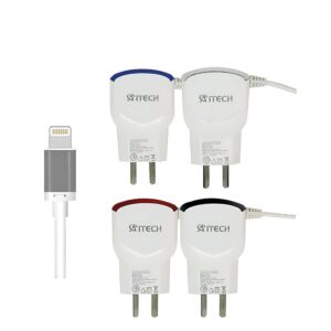 Cargador Rapido 4.2A 2USB C/ Cable iPhone AiTECH